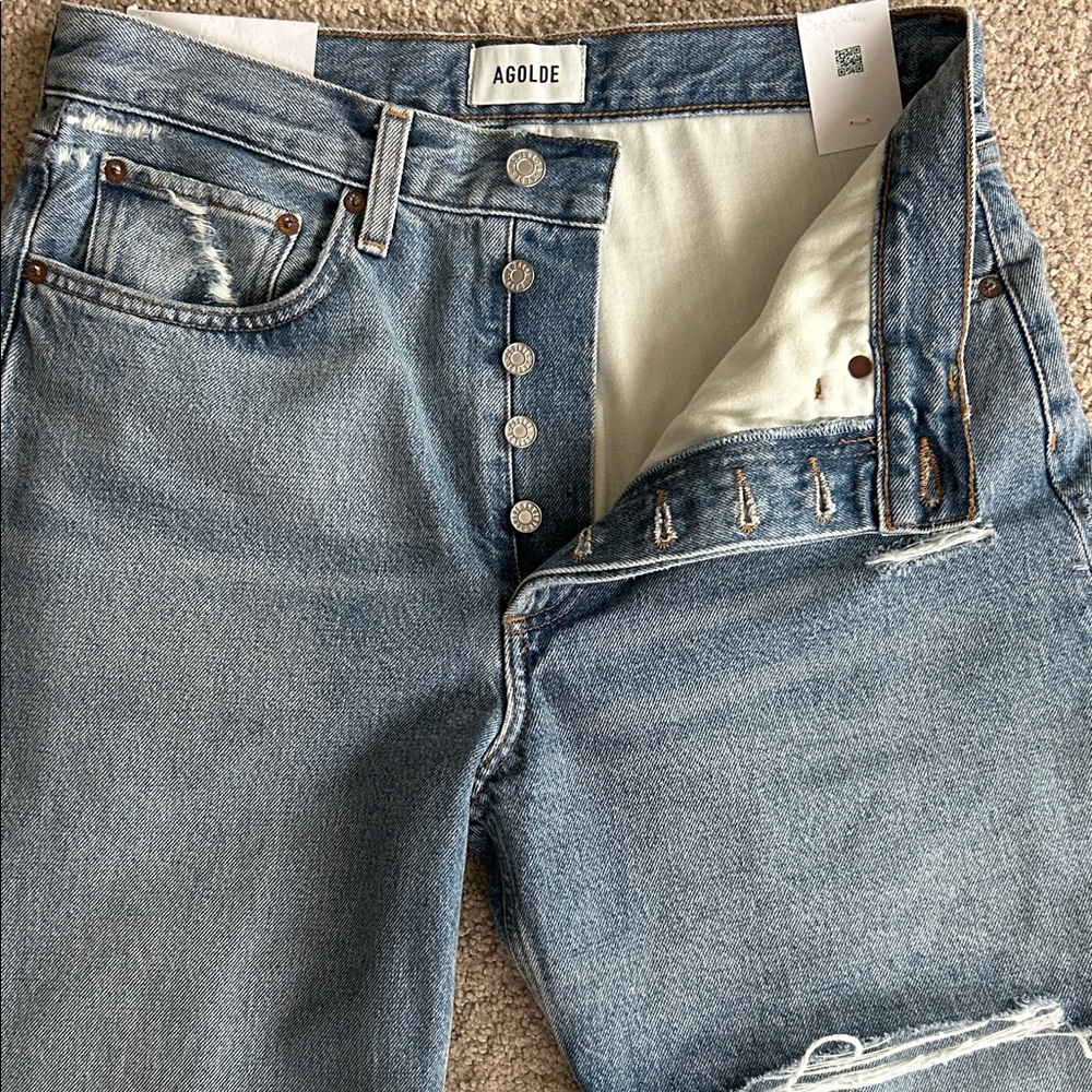NWT AGOLDE Amryn Boyfriend Jeans in Release. Size 27. - Picture 10 of 16
